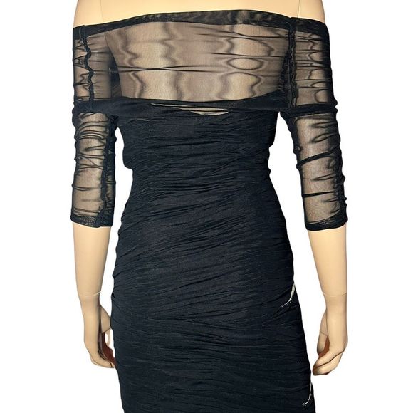 Foley + Corinna black Tulle Dress fitted - Picture 7 of 12